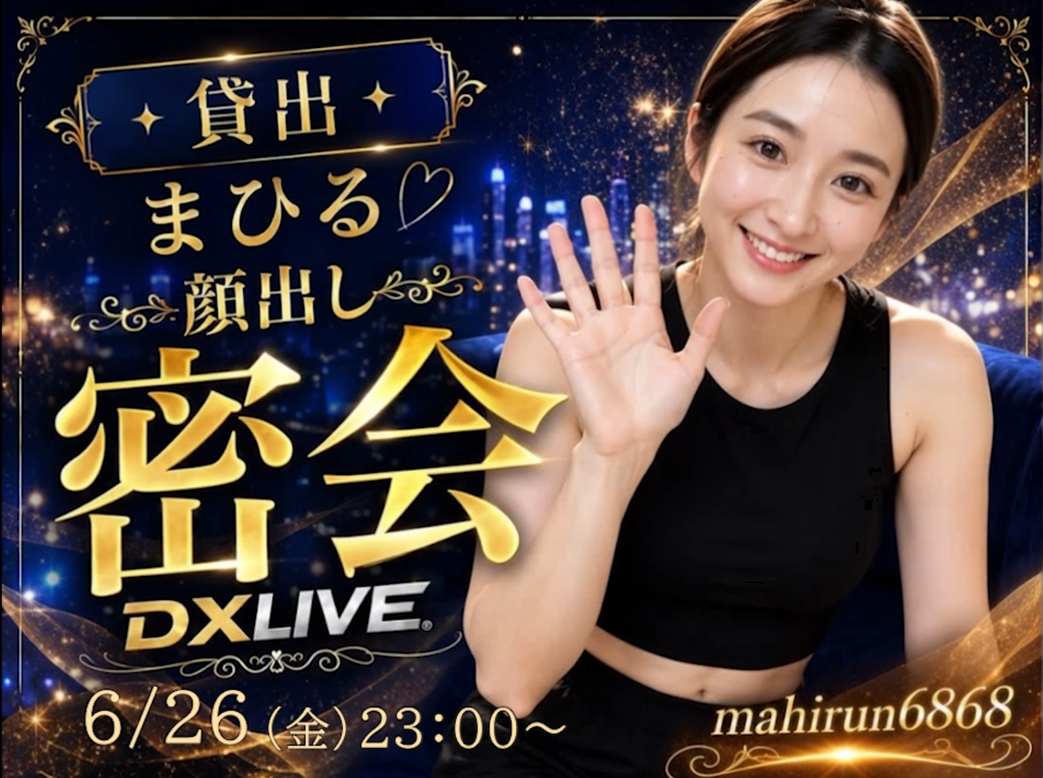 限定顔出し密会チャット6月26日（金）23時00分～